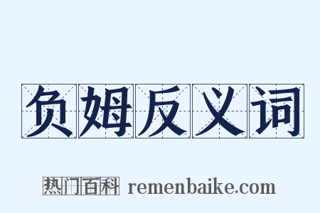 负姆反义词是什么意思的图片